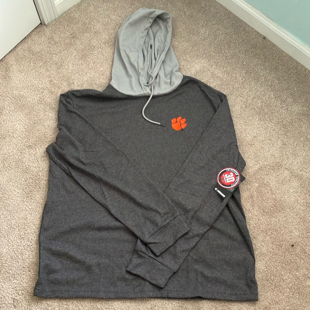NWT Clemson Gear lightweight hoodie/long sleeve shirt